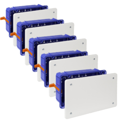 5 Cajas de conexión de empotrar en tabique hueco de 160 x 110 Solera. Ref: 5363GW