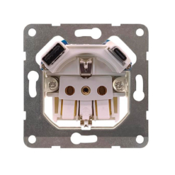 Base de enchufe con doble cargador USB Ref: 18524-USBC (Compatible con las series Bjc Iris, Iris Plus, Mega, Siemens Delta line ,Miro y Style)