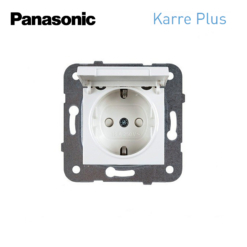Base de enchufe schucko con tapa Panasonic Karre Plus WKTT02102WH