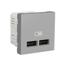 Cargador doble USB New Unica Studio Aluminio NU341830 Schneider