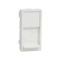 Conector RJ45 Cat 6 estrecho New Unica Studio Blanco Polar Schneider