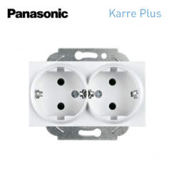 Doble base de enchufe schucko Panasonic Karre Plus WKTT02152WH