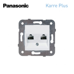 Doble toma de datos RJ45 Cat. 6 Panasonic Karre Plus WKTT04072WH