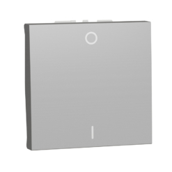 Interruptor Bipolar Ancho New Unica Studio Aluminio NU326230 Schneider