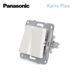 Interruptor doble Panasonic Karre Plus WKTT01092WH