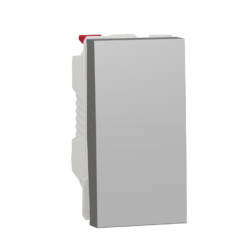 Interruptor estrecho New Unica Studio Aluminio NU310130 Schneider
