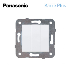 Interruptor triple Panasonic Karre Plus WKTT00152WH