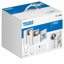 Kit video 2 viviendas 2 hilos, placa SFERA NEW con cámara color HQ y dos monitores SERIE 8 Tegui 378512