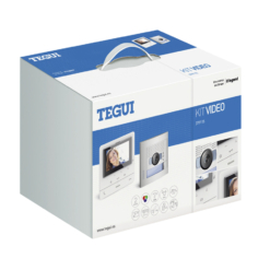 Kit vídeo 1 vivienda 2 hilos, placa SFERA NEW con cámara color HQ y monitor manos libres Classe 100 avanzado Tegui 379515