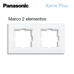 Marco de 2 elemento en blanco Panasonic Karre Plus WKTF00022WH