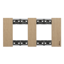 Marco de 2 elementos (4 módulos) roble Bticino Living NoW KA4802M2LM