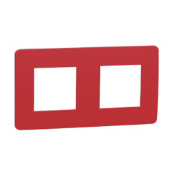 Marco de 2 elementos New Unica Studio Rojo con soporte Blanco NU280413 Schneider