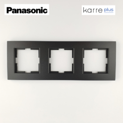 Marco de 3 elemento en negro Panasonic Karre Plus WKTF00032BL