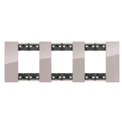 Marco de 3 elementos (6 módulos) aura Bticino Living NoW KA4802M3DM