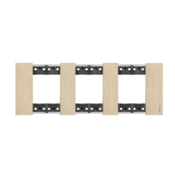Marco de 3 elementos (6 módulos) oro Bticino Living NoW KA4802M3ZW