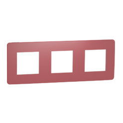 Marco de 3 elementos New Unica Studio Rojo con soporte Blanco NU280613 Schneider