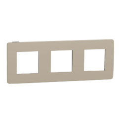 Marco de 3 elementos New Unica Studio Vison con soporte Negro NU280628 Schneider