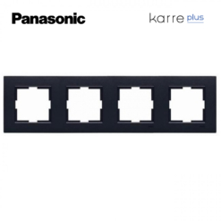 Marco de 4 elemento en negro Panasonic Karre Plus WKTF00042BL