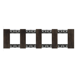 Marco de 4 elementos (8 módulos) nogal Bticino Living NoW KA4802M4LG