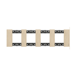 Marco de 4 elementos (8 módulos) oro Bticino Living NoW KA4802M4ZW
