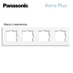 Marco de 4 elementos en blanco Panasonic Karre Plus WKTF00042WH