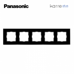 Marco de 5 elemento en negro Panasonic Karre Plus WKTF00052BL