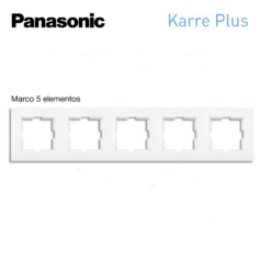 Marco de 5 elementos en blanco Panasonic Karre Plus WKTF00052WH