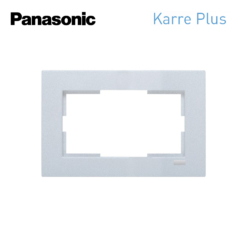 Marco en plata para toma de corriente doble Panasonic Karre Plus WKTF00092SL