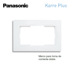 Marco para toma de corriente doble Panasonic Karre Plus WKTF00092WH