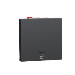 Pulsador Ancho símbolo de campana con luminoso New Unica Studio Antracita NU320654CN Schneider