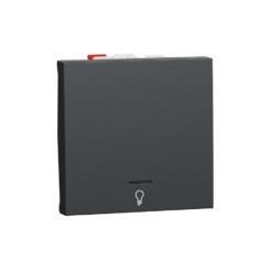 Pulsador Ancho símbolo de luz con luminoso New Unica Studio Antracita NU320654LN Schneider