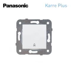 Pulsador con símbolo campana/timbre Panasonic Karre Plus WKTT01192WH