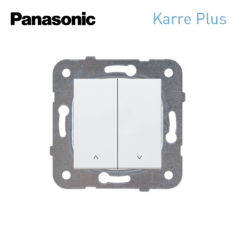 Pulsador doble de persiana Panasonic Karre Plus WKTT01222WH