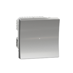 Regulador Led universal de pulsación Wiser Aluminio NU351730 Schneider