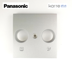 Tapa frontal para toma de televisión Pansonic Karre Plus plata WKTR04601SL