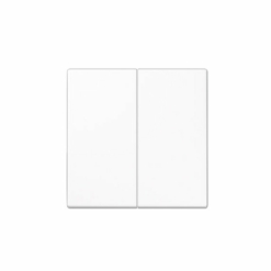 Tecla doble para interruptor o conmutador en blanco alpino Jung LS 990. Ref: LS995WW