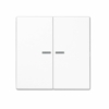 Tecla doble interruptor o conmutador con visor en blanco alpino Jung LS 990. Ref: LS995KO5WW