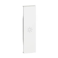 Tecla iluminable blanco de 1 módulo con símbolo de lámpara Bticino Living Now KW01A