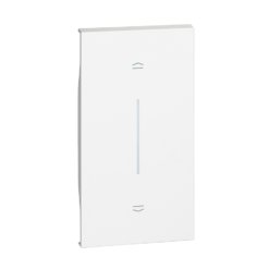 Tecla iluminable blanco para conmutador de persiana de 2 módulo Bticino Living Now KW06M2