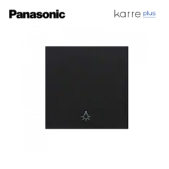 Tecla negra para pulsador con símbolo luz Panasonic Karre Plus WKTR00161BL