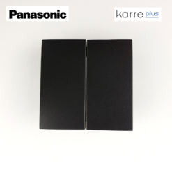 Tecla negra partida para interruptor y conmutador doble Panasonic Karre Plus WKTR00091BL
