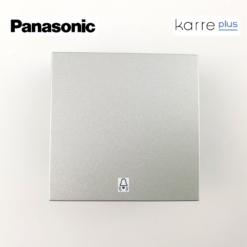 Tecla para pulsador con símbolo campana/timbre en plata Panasonic Karre Plus WKTR00191SL