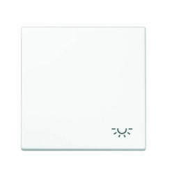 Tecla pulsador luz en blanco alpino Jung LS 990. Ref: LS990LWW