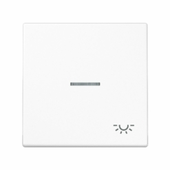 Tecla pulsador luz visor en blanco alpino Jung LS 990. Ref: LS990KO5LWW
