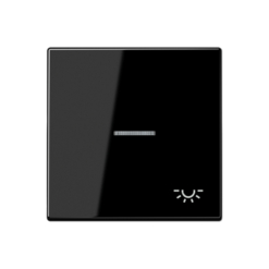 Tecla pulsador luz visor en negro Jung LS 990. Ref: LS990KO5LSW