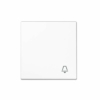 Tecla pulsador de timbre en blanco alpino Jung LS 990. Ref: LS990KWW