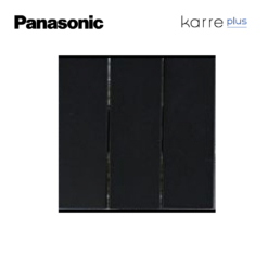 Teclas negras partidas para interruptor triple Panasonic Karre Plus WKTR00151BL