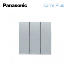 Teclas partidas para interruptor triple en plata Panasonic Karre Plus WKTR00151SL