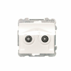 Toma de antena RTV/SAT con derivación única con garras estanca de empotrar BJC Iris