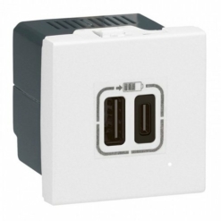 Cargador Doble USB tipo A + Tipo C